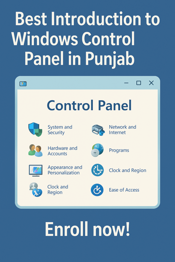 Best Introduction to Windows Control Panel in Punjab