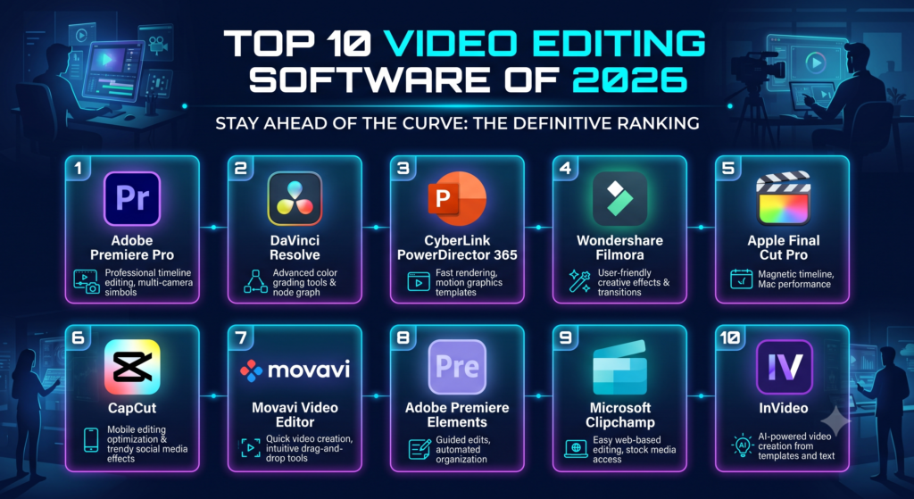 Top 10 Video Editing Software 2026